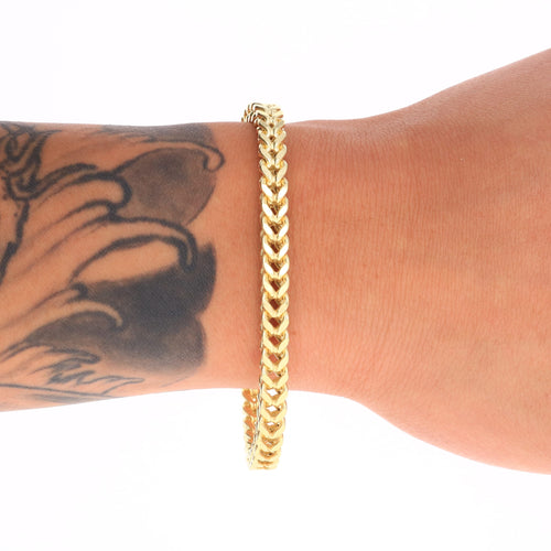 10k Yellow Gold 5mm Franco Chain Bracelet O49803