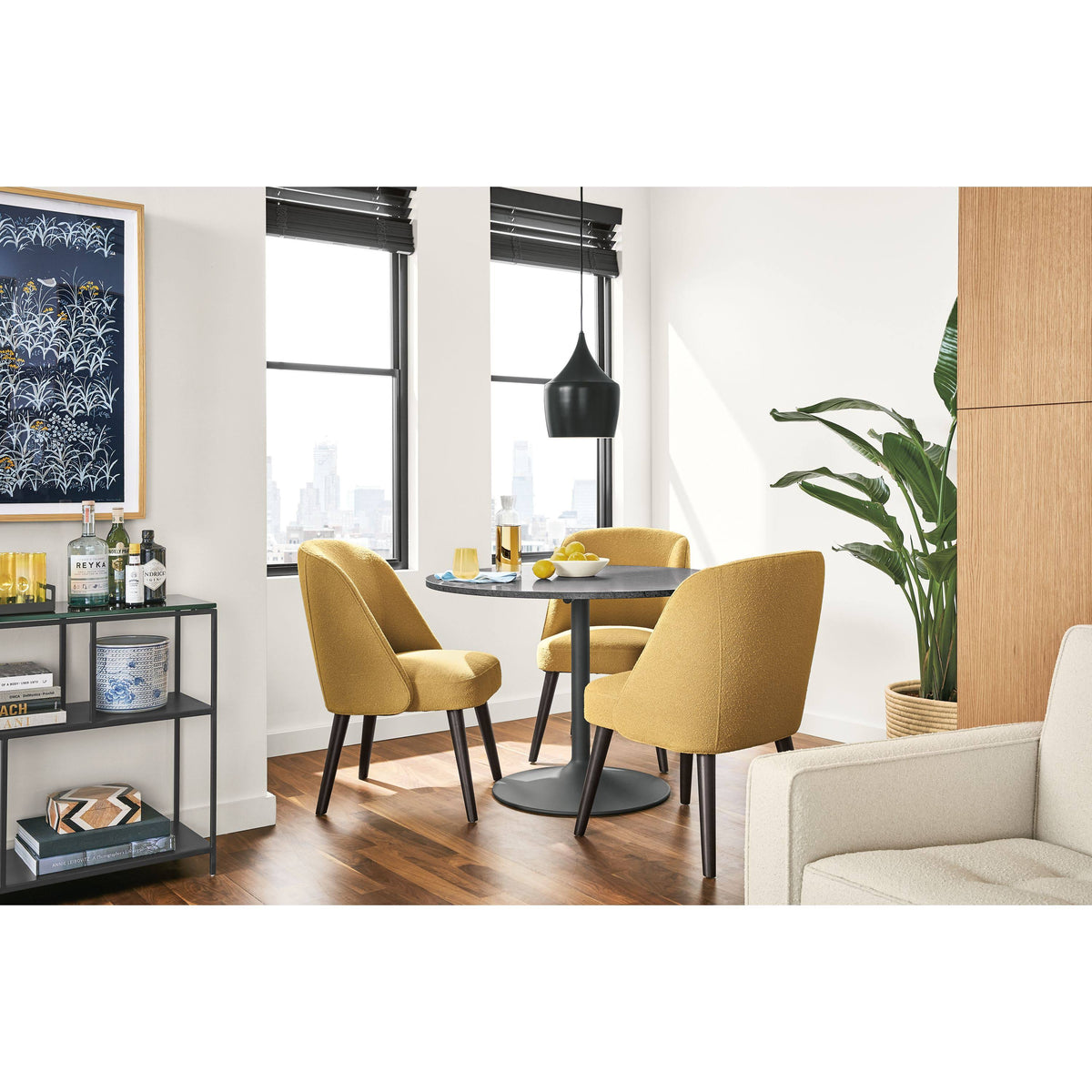 Modern Aria Round Table 27 Diameter in Grey B4666