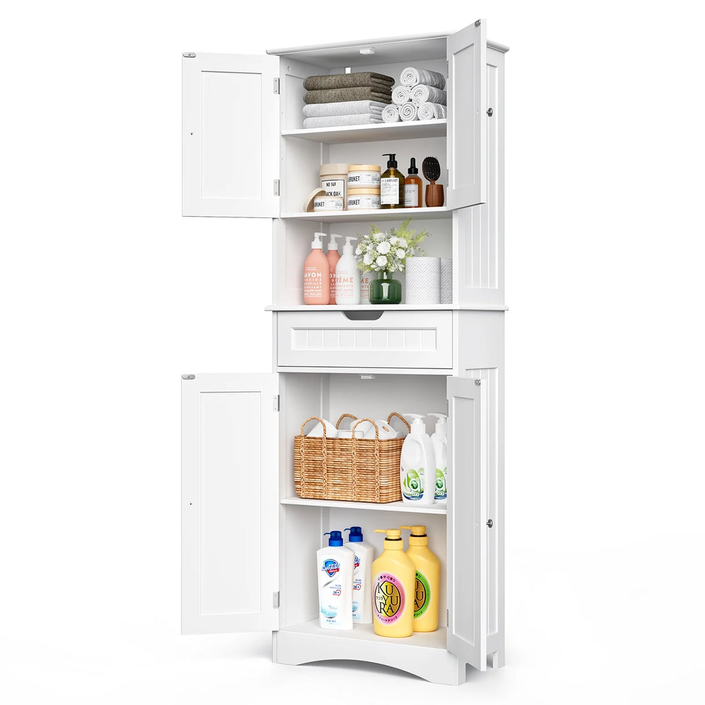 White Kitchen Pantry Storage Cabinet R99615