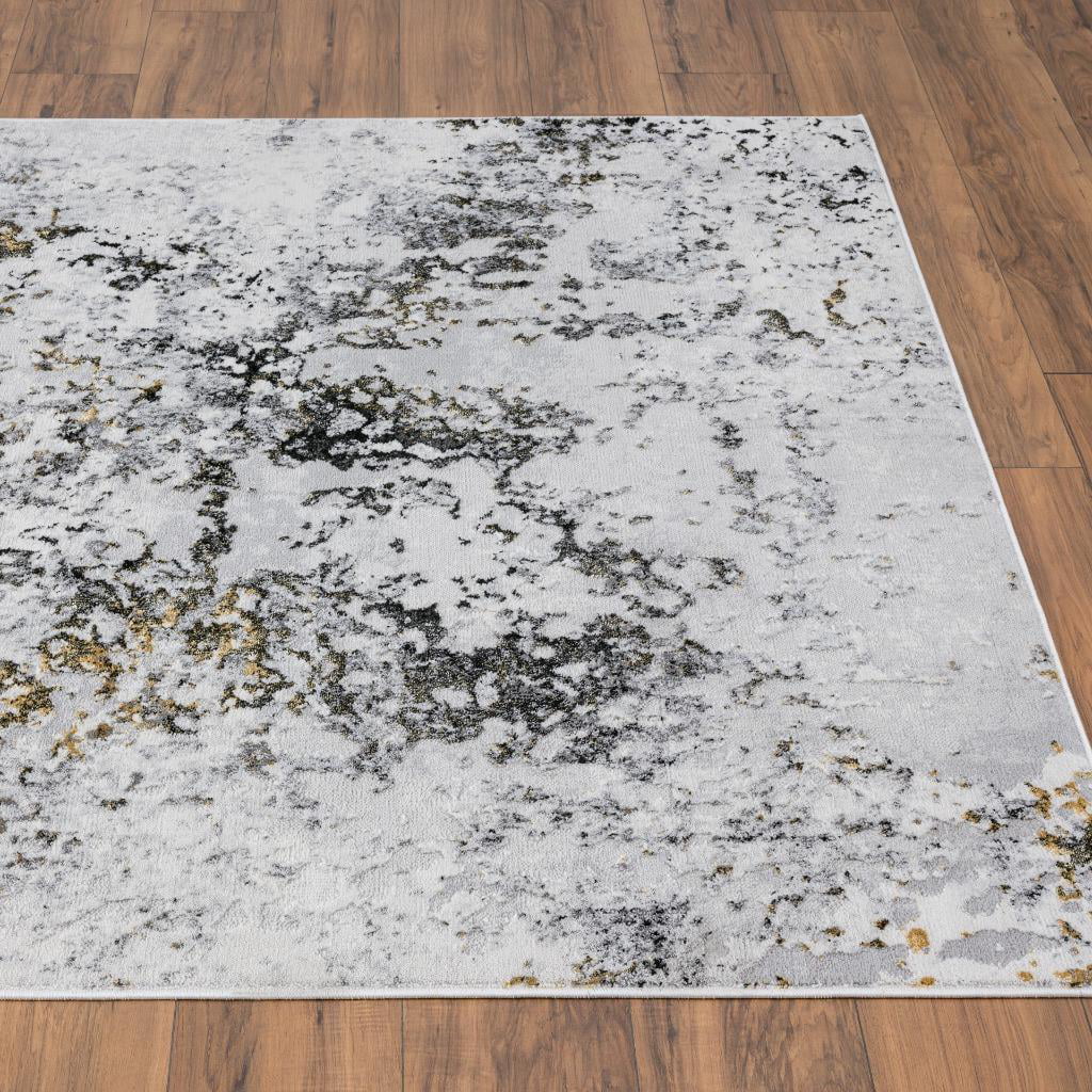 Modern Abstract Design Anthracite 2x3 Area Rug E70487