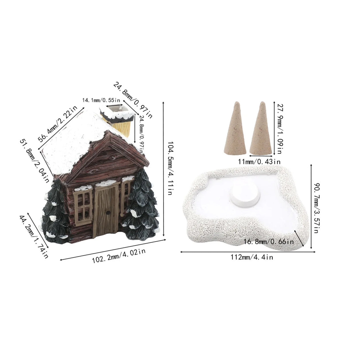 Incense Cone with 2 Incense Cones O10877