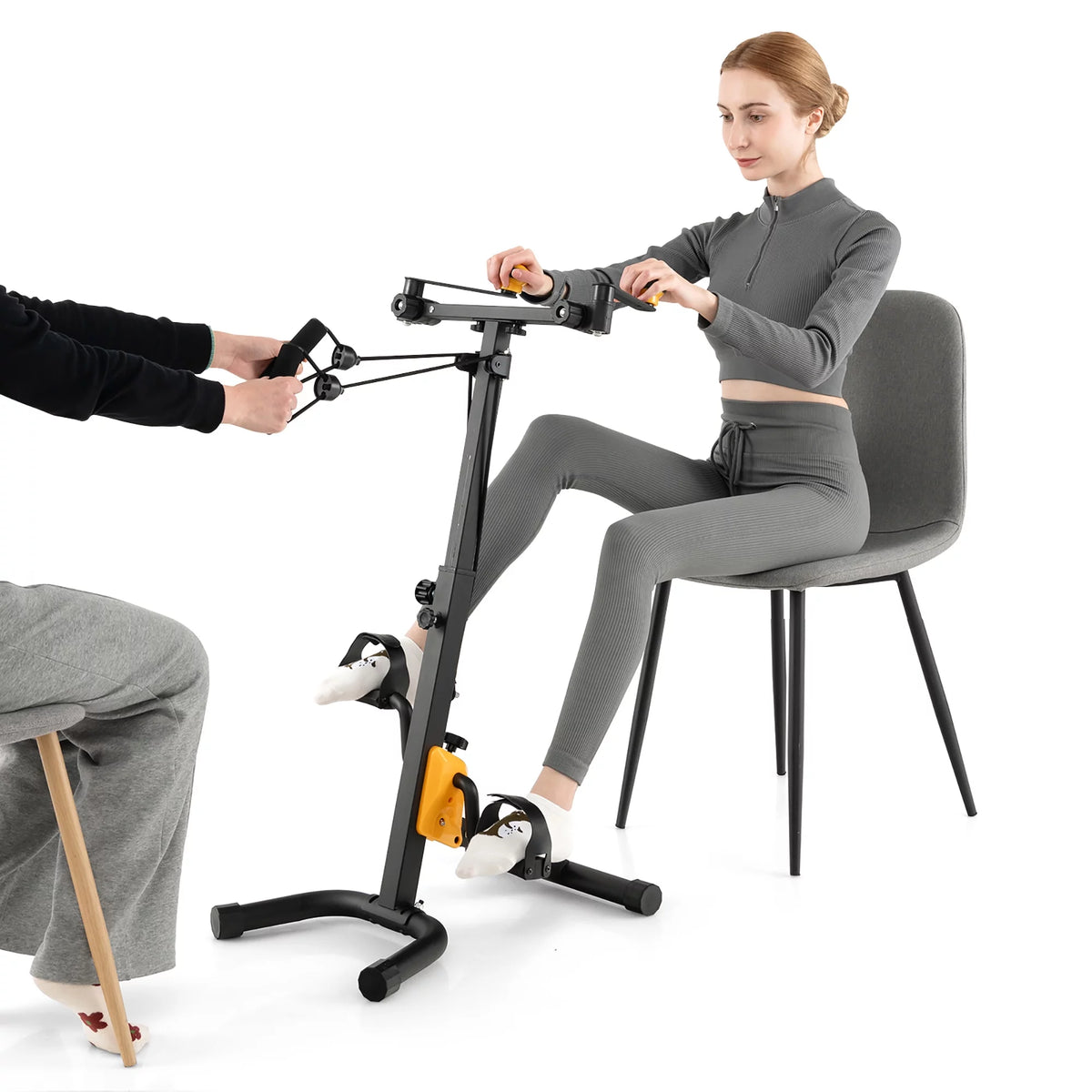 Folding Pedal Exercise Bike with Adjustable Resistance U859119