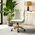Velvet Tufted Wingback Upholstered Swivel Adjustable Office Chair O830