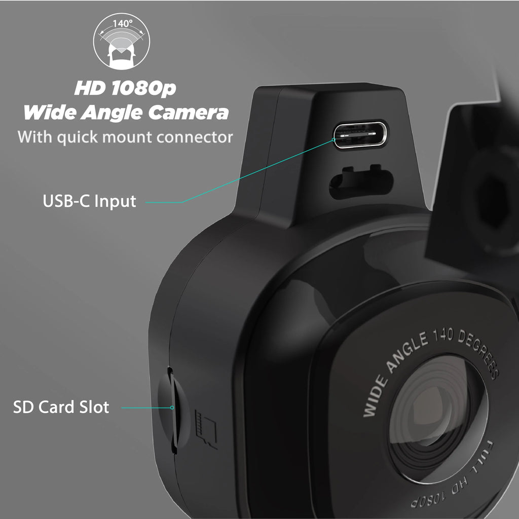 Full HD Smart Windshield Mount Car Dash Cam Black H1492