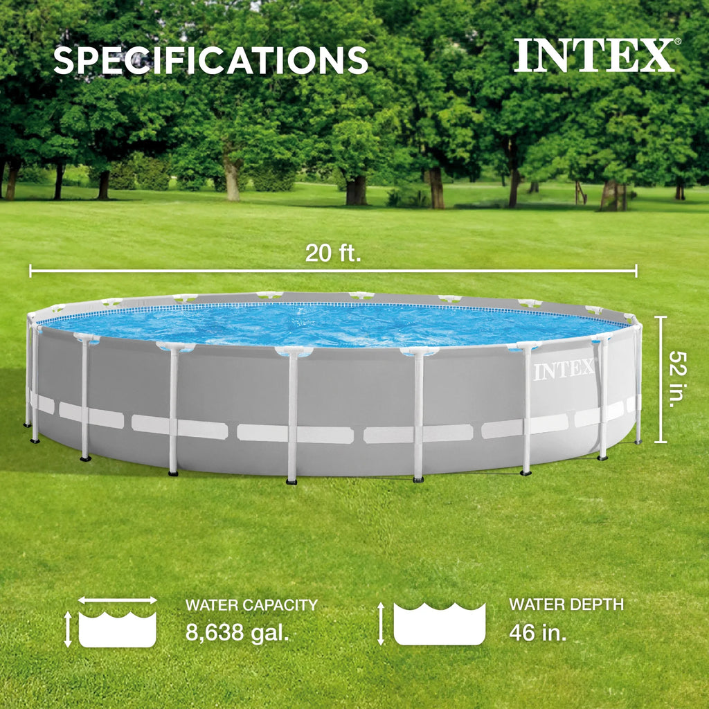 10ft x 30in Prism Frame Above Ground Swimming Pool & Filter Pump G351