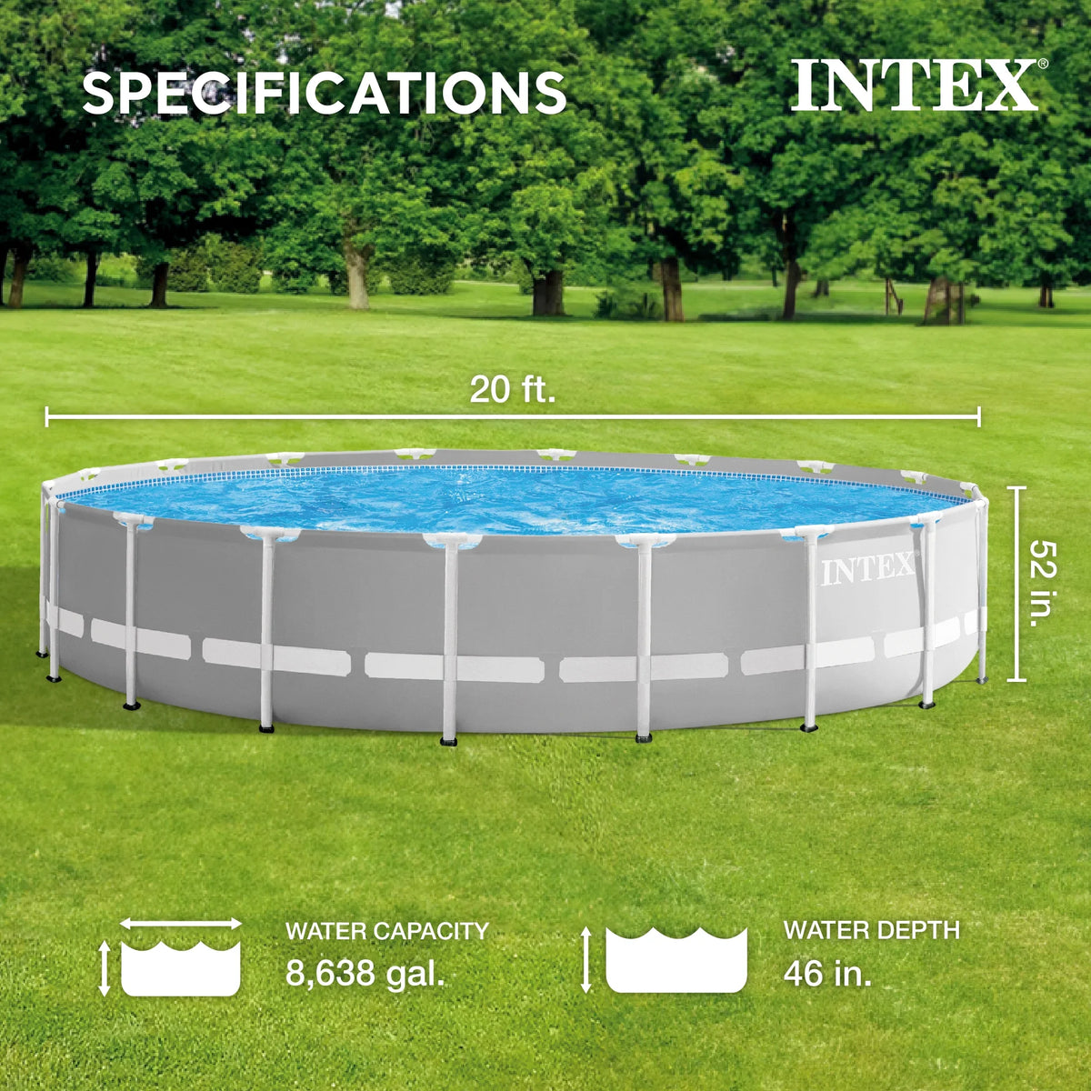 10ft x 30in Prism Frame Above Ground Swimming Pool & Filter Pump G351