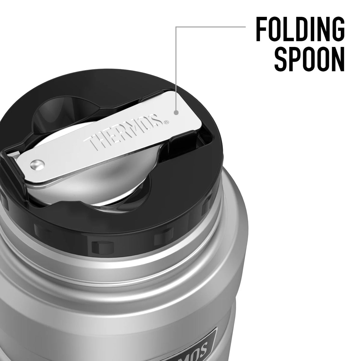 Willy Wonka & The Chocolate Factory Logo, 16oz Stainless Steel Insulated Food Jar with Folding Spoon F9646