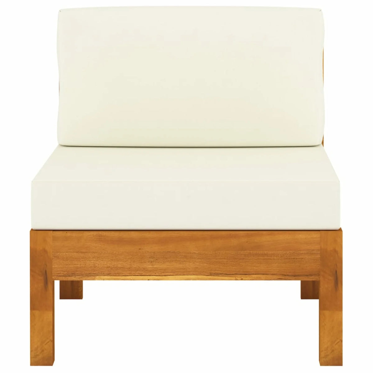 Solid Acacia Wood Sofa with White Cushions T517