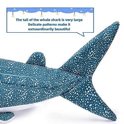 Simulation Giant Whale Shark Plush Stuffed Animal Toy 31.5 Inches G204