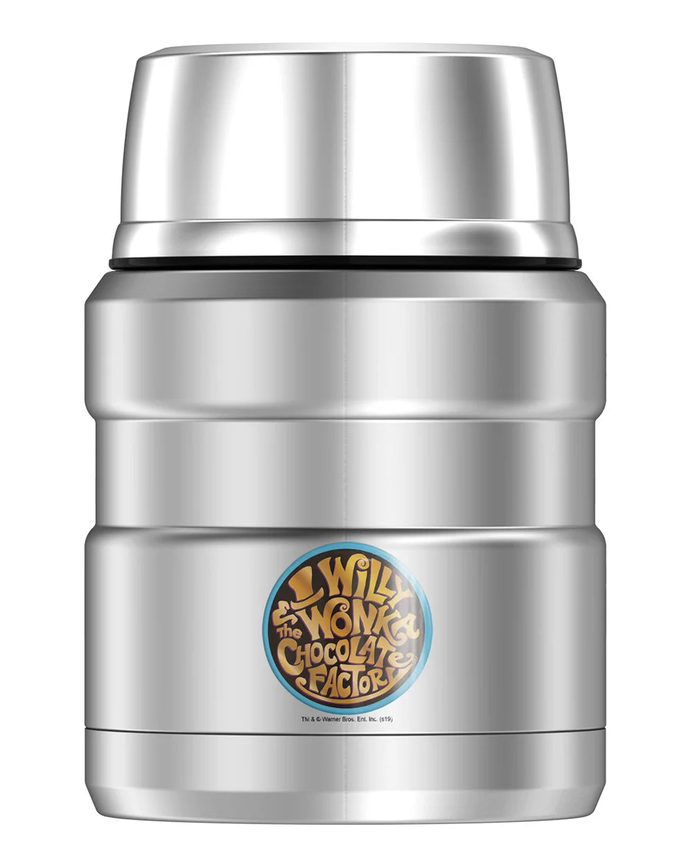Willy Wonka & The Chocolate Factory Logo, 16oz Stainless Steel Insulated Food Jar with Folding Spoon F9646