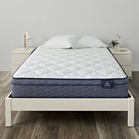 Twin Low Profile Eurotop Mattress Set with 6 inch Box Spring E542