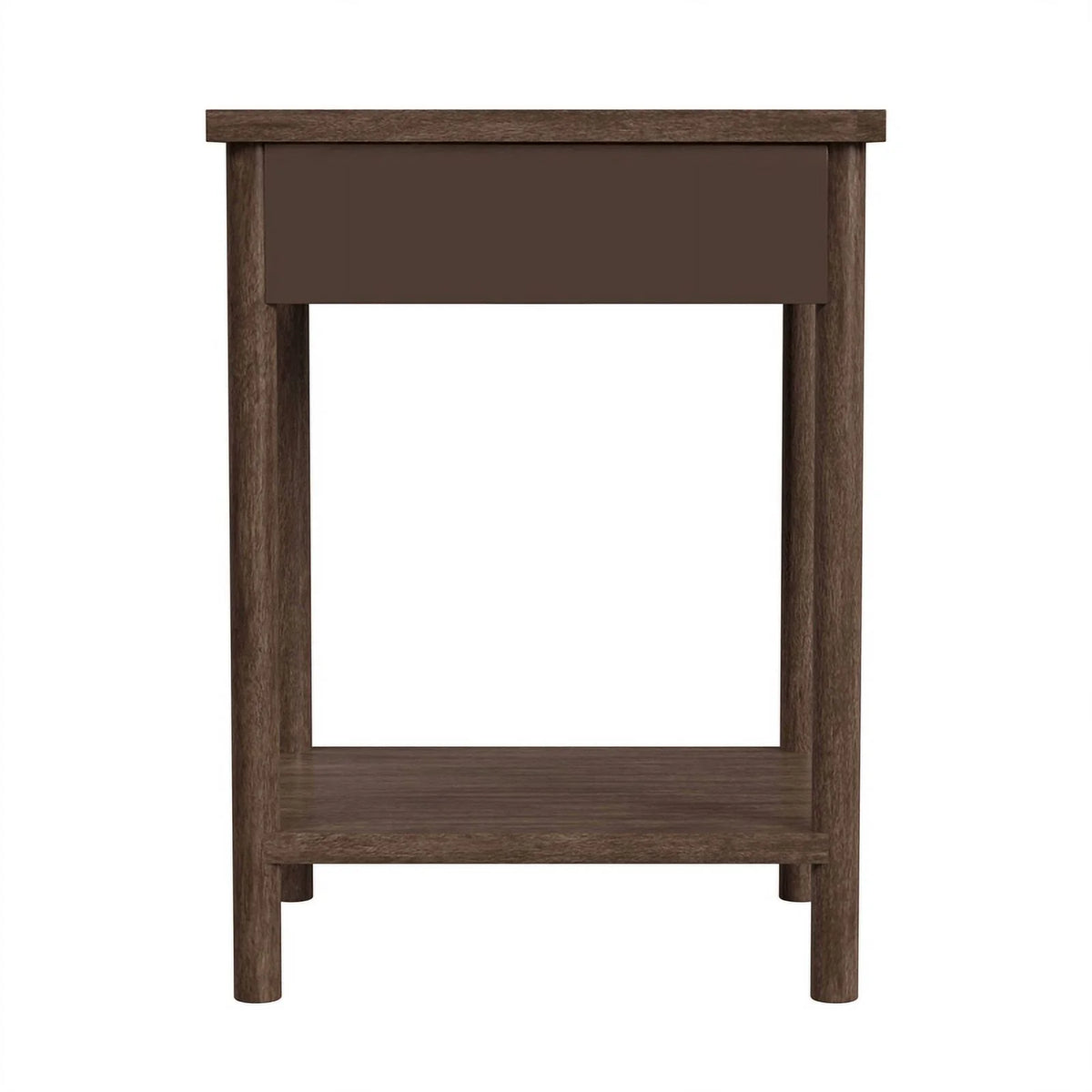 Soft Brown 1 Drawer Wood Nightstand U762828