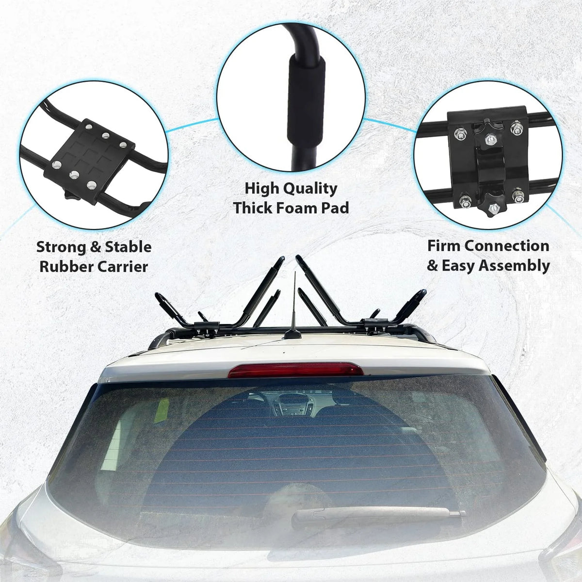 2 Pairs Universal Kayak Roof Rack Carrier W456517