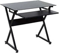 Glass Computer Desk Black W53729