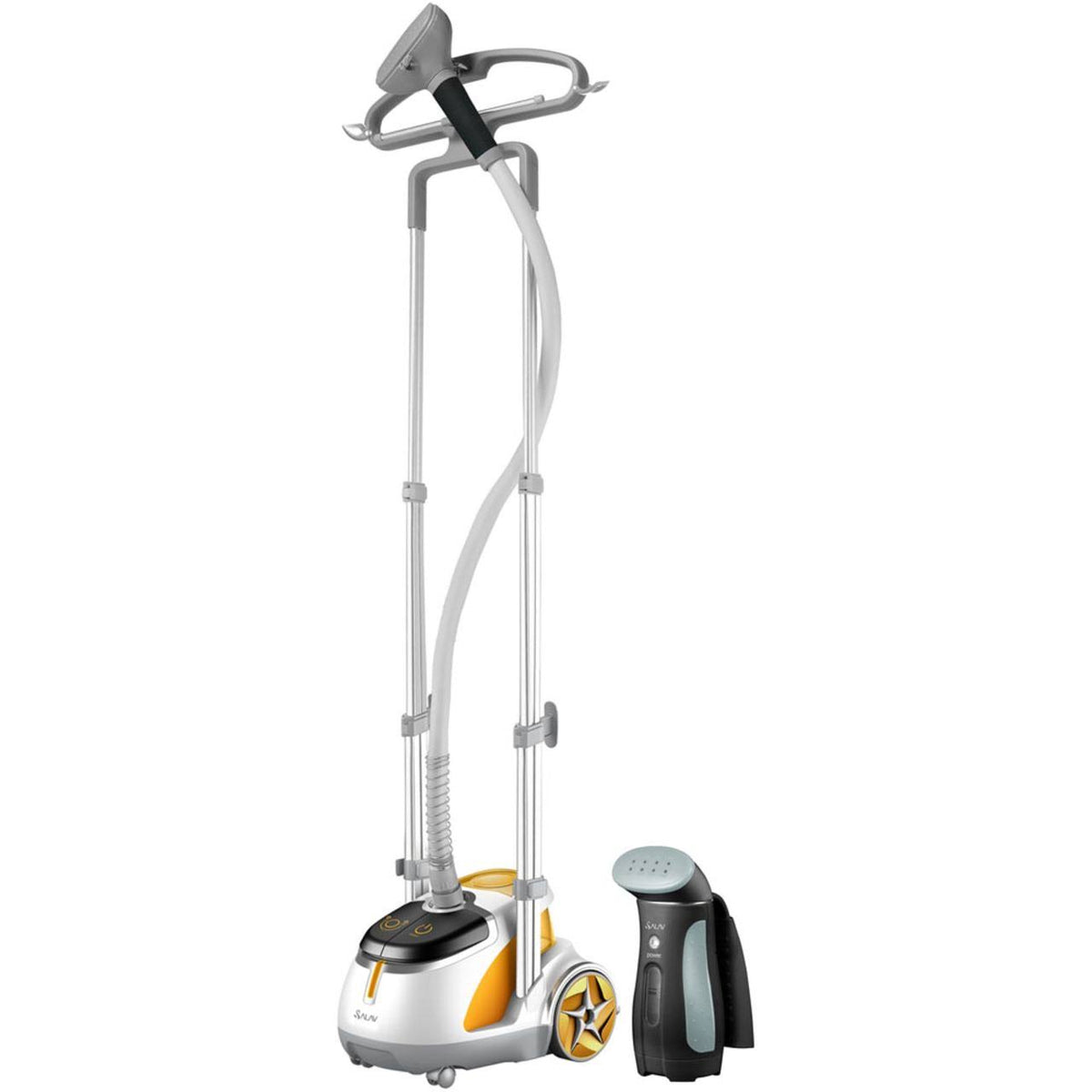 Orange Black Garment Steamer and Handheld Travel Steamer V62979