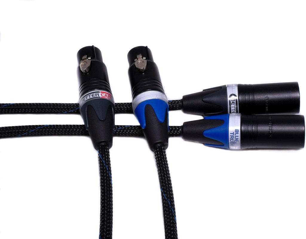 Balanced XLR Cables Stereo Pair Silver/Copper Hybrid Teflon 1.5 Feet V1780
