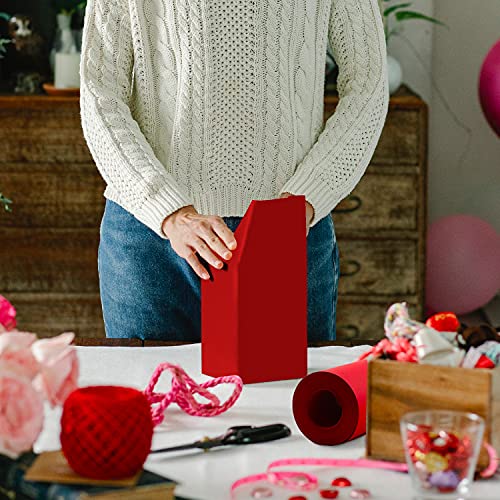Kraft Wrapping Paper Roll 100 Feet Recycled Red T713987