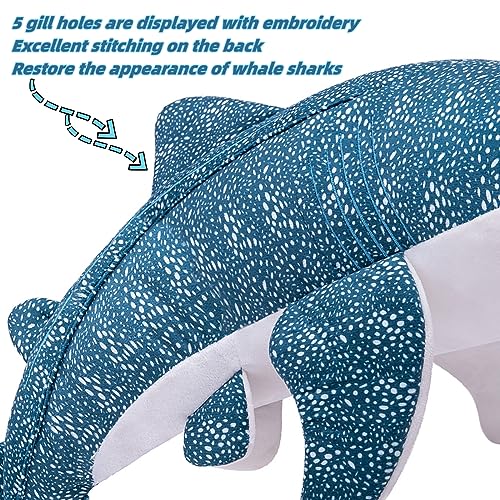 Simulation Giant Whale Shark Plush Stuffed Animal Toy 31.5 Inches G204