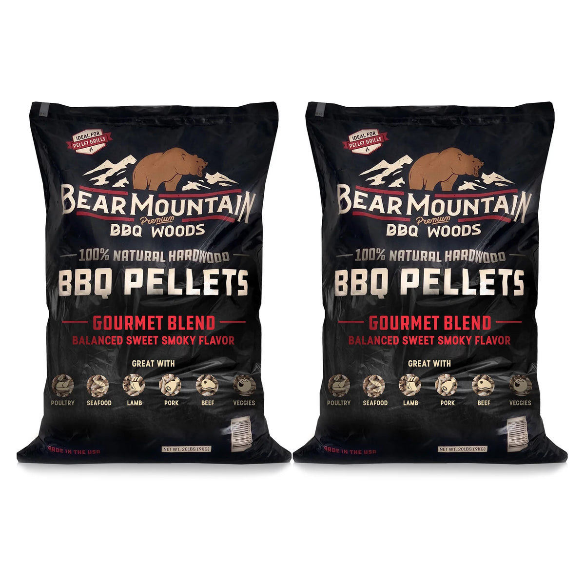 Hardwood Smoker Pellets, 20 Pounds (2 Pack) D101