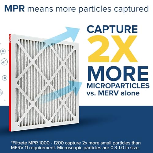 20x25x1 Pleated Electrostatic Air Filter, MERV 11, 2 Pack I60102