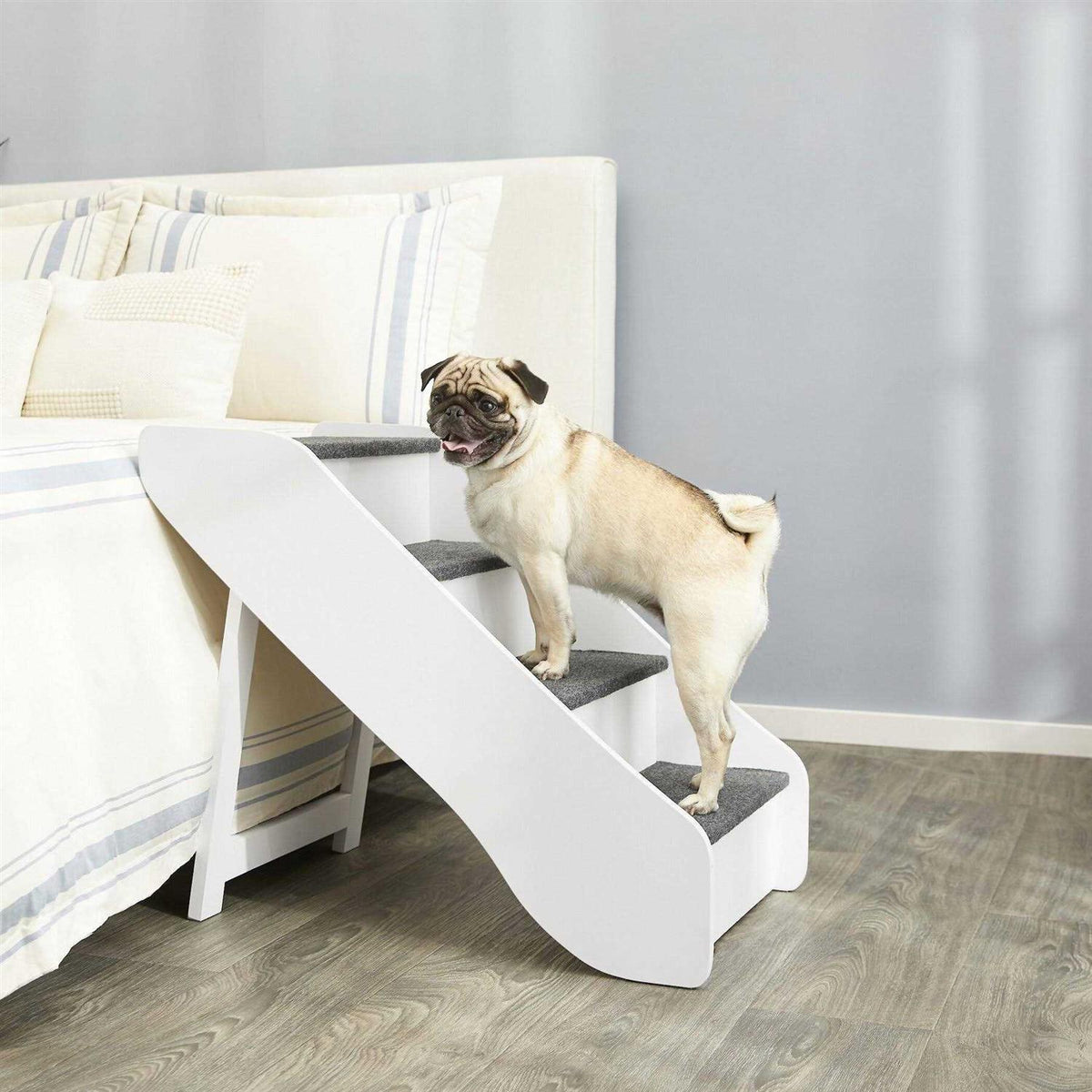 Foldable Wood Carpeted Pet Stairs C272072