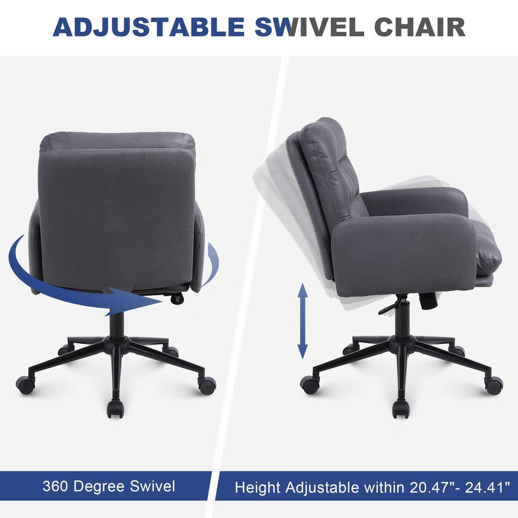 Adjustable Home Office Chair with Wheels L3634