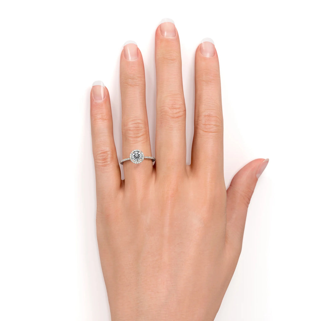 18K Rose Gold Plated Moissanite Engagement Ring U4074