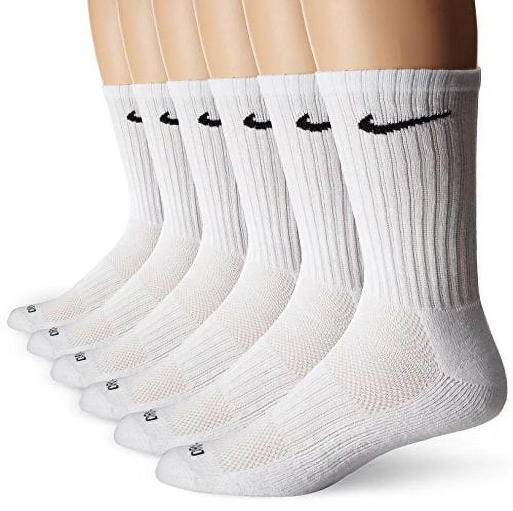 White Crew Training Socks 6 Pair P2504