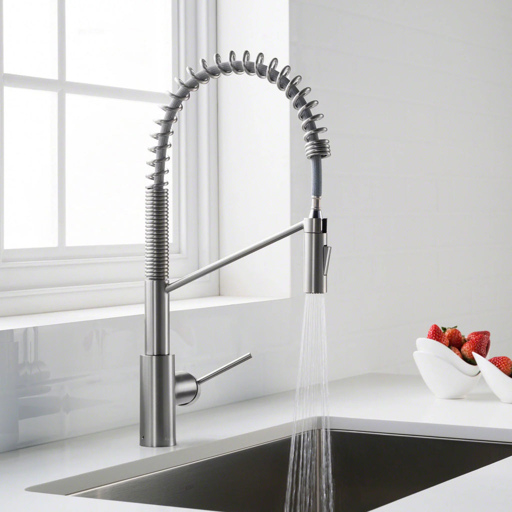 Single Handle Pull Down Kitchen Sink Faucet, Chrome F878