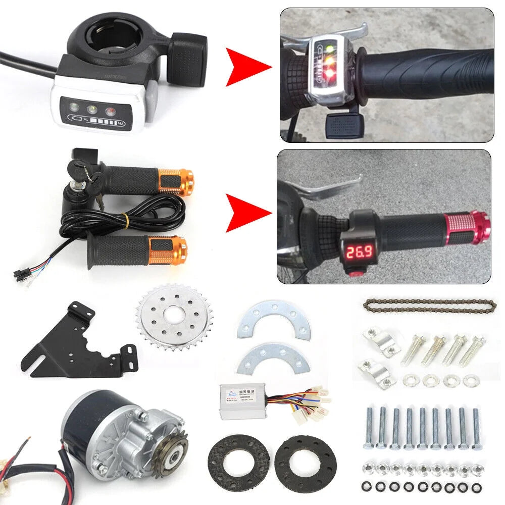 24V 250W Electric Bicycle Conversion Kit Left Chain Drive with Freewheel F5875