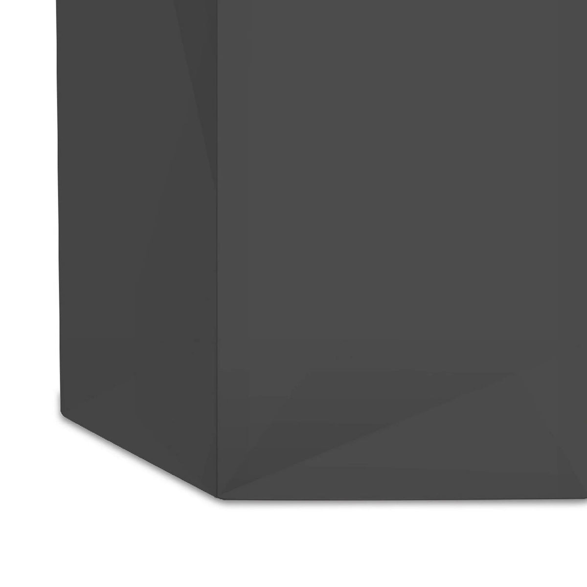 13 Inch Hexagonal Gray Side End Table C807