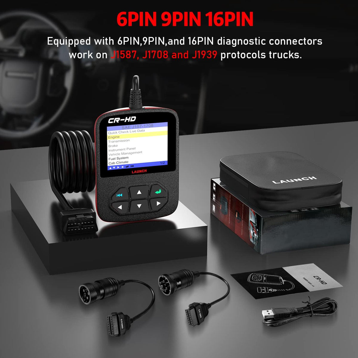 Heavy Duty Truck OBDII Diagnostic Scan Tool X684979