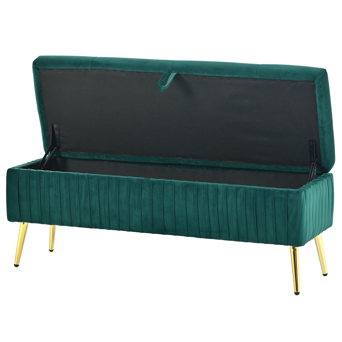 Green Storage Bench Ottoman K274692