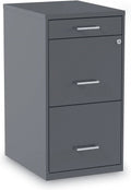 Charcoal 3-Drawer Vertical File Cabinet H1317