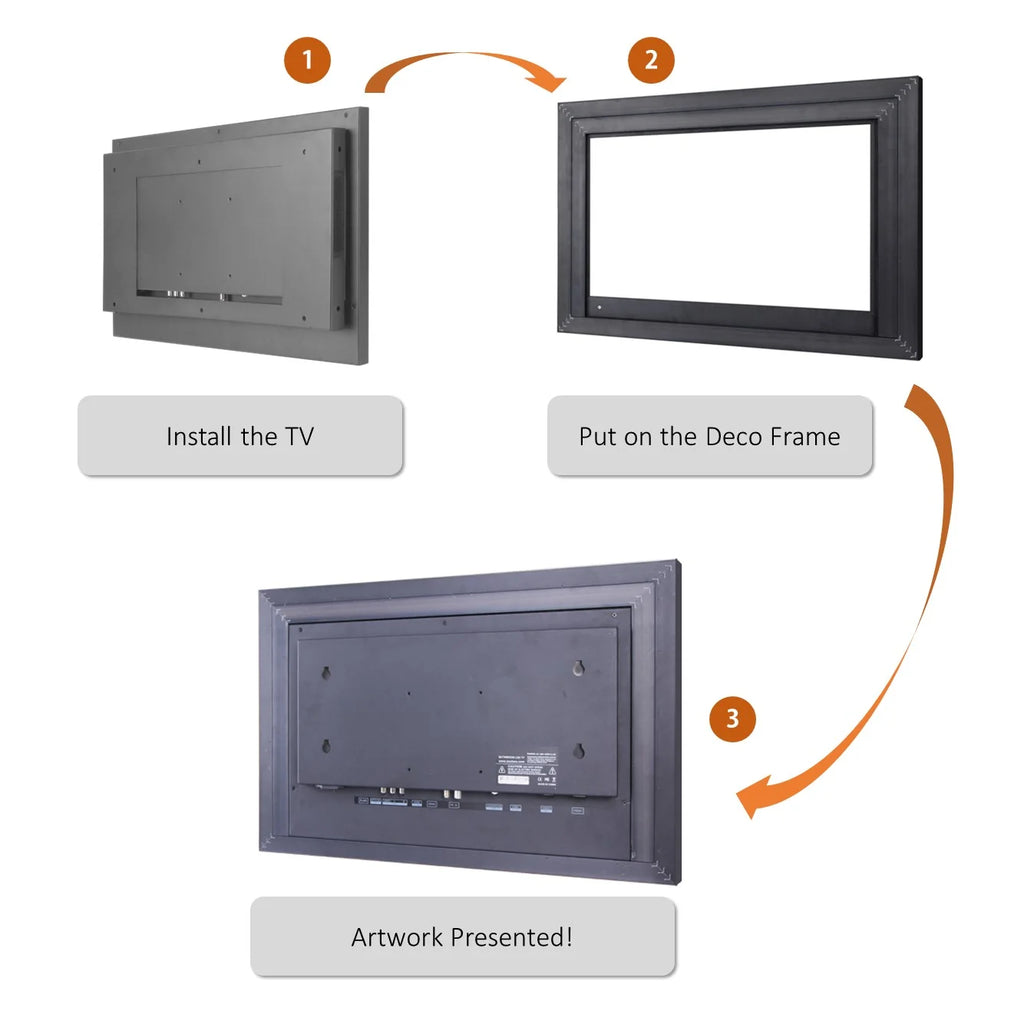 22" Smart Mirror TV with Antique White Frame P9997