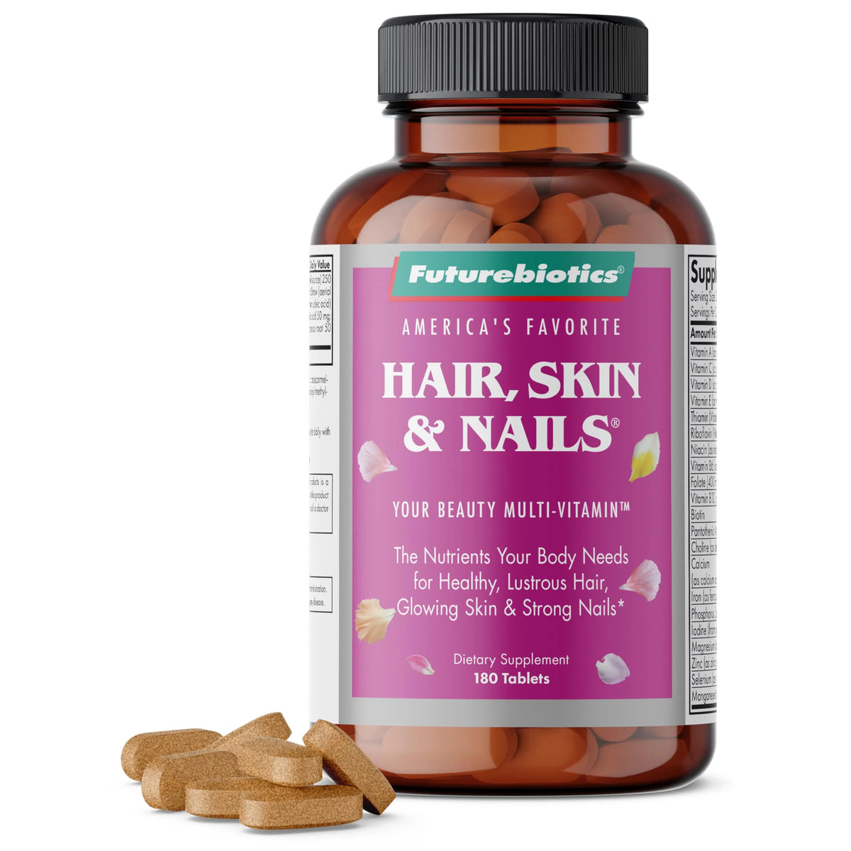 Hair, Skin & Nails Beauty MultiVitamin with Biotin, 180 Tablets C25174