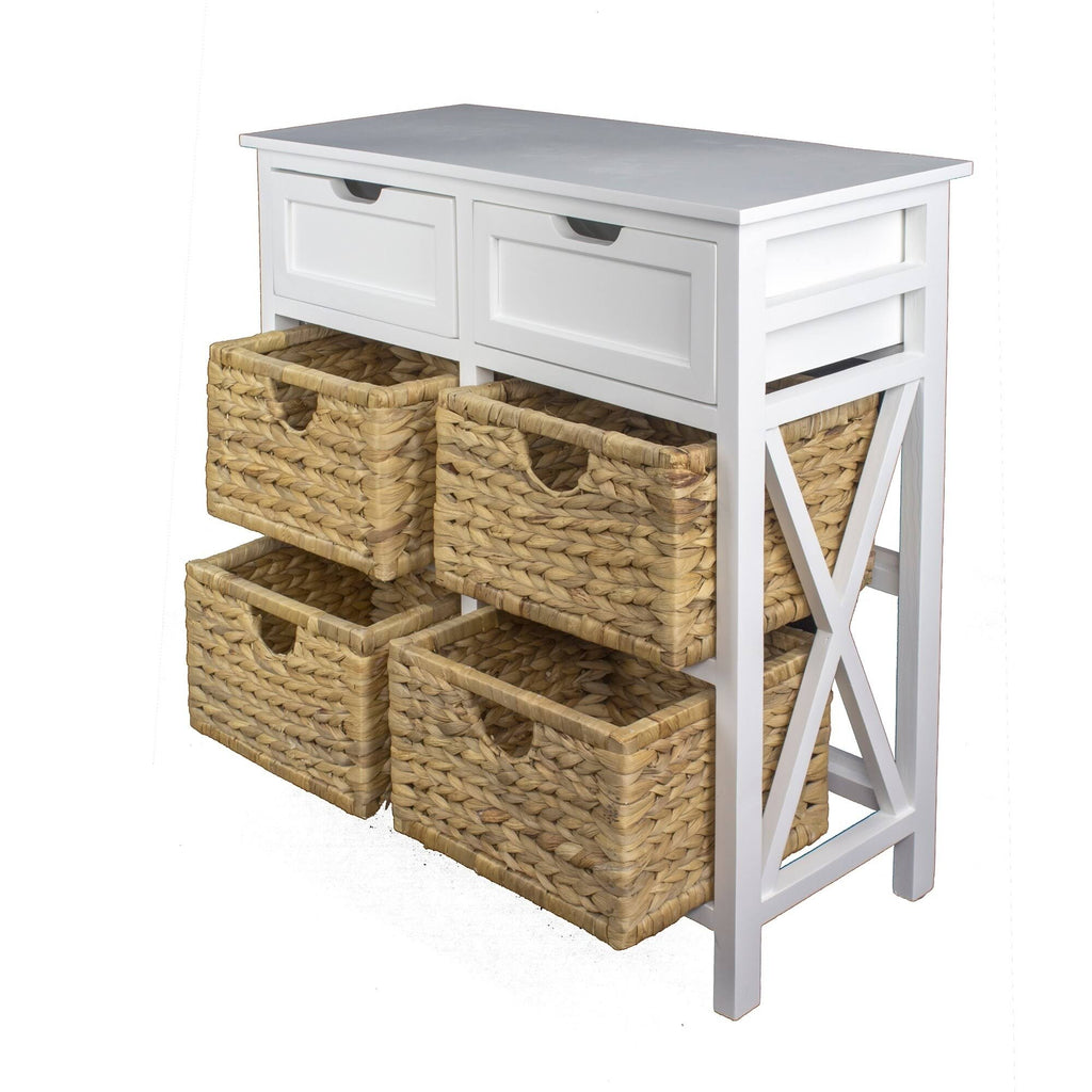 Grey 2-Drawer 4-Basket Accent Cabinet B99207