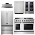 48 In. Propane Gas Range, Range Hood, Refrigerator, Dishwasher, Wine Cooler B3711