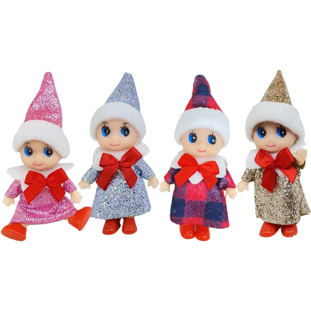 Christmas Tiny Elf Doll 4 Pcs Baby Elf Doll Toys C759