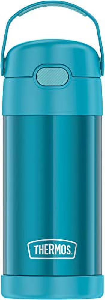 Teal 12 Ounce Stainless Steel Vacuum Insulated Kids Straw Bottle N7677