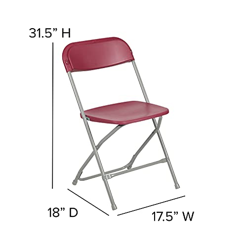 Set of 2 White Plastic Folding Chairs B2657