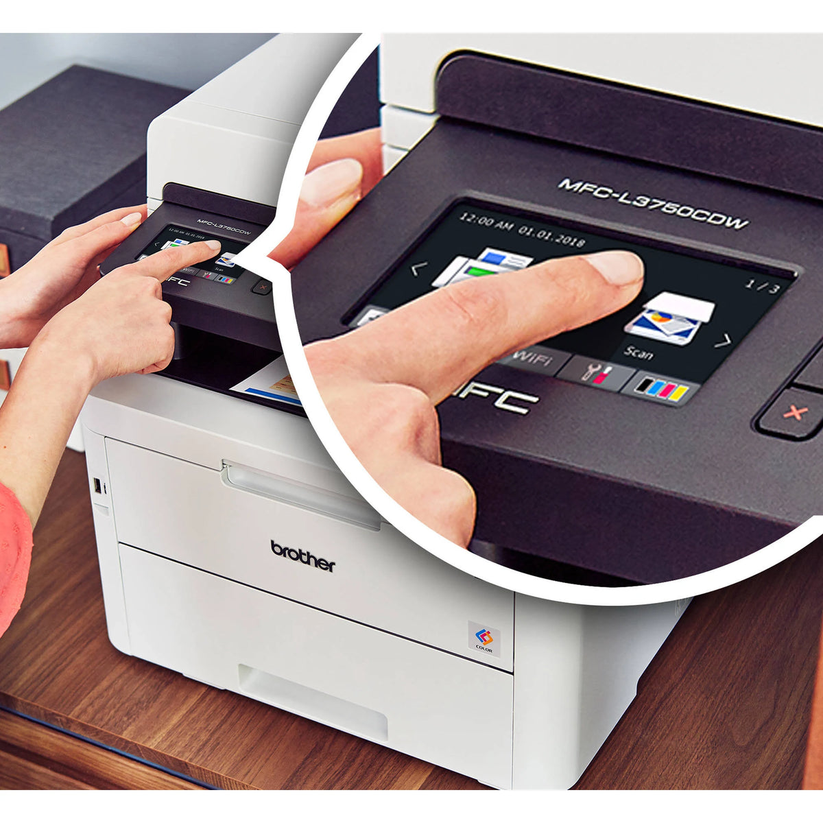 Wireless Multifunction Color Laser Printer O708365