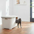 Covered Cat Litter Box with Tray Q948771