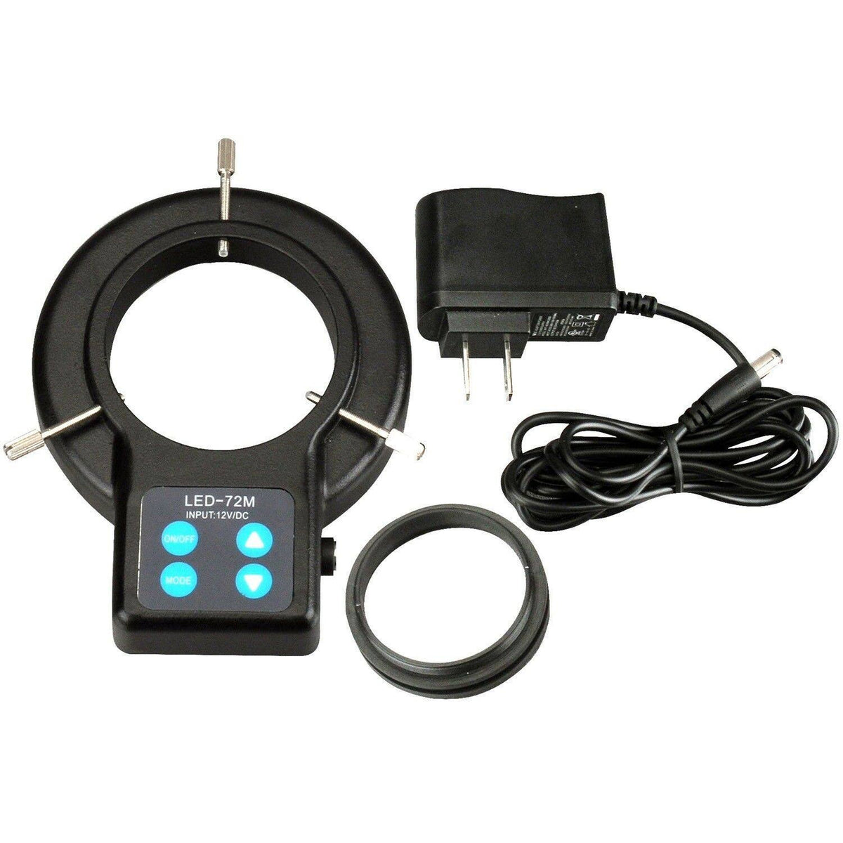 72 LED Four-Zone Microscope Ring Light with Adapter S497907