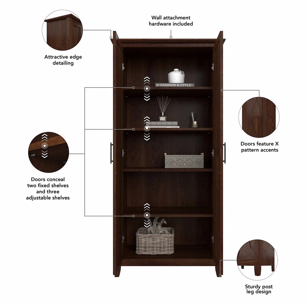 Tall Bathroom Storage Cabinet with Doors A787