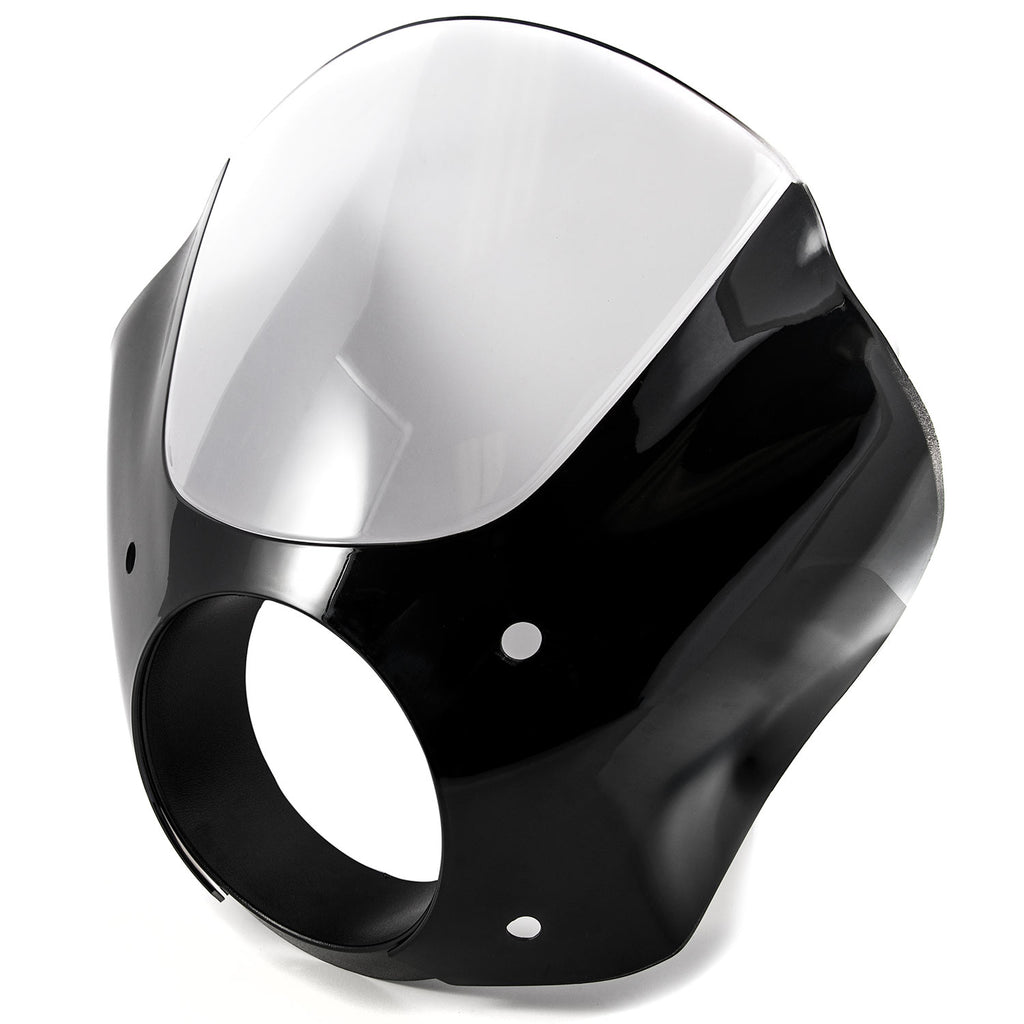 Black & Clear Quarter Fairing Windshield Kit with Fork Mounting Hardware C5576