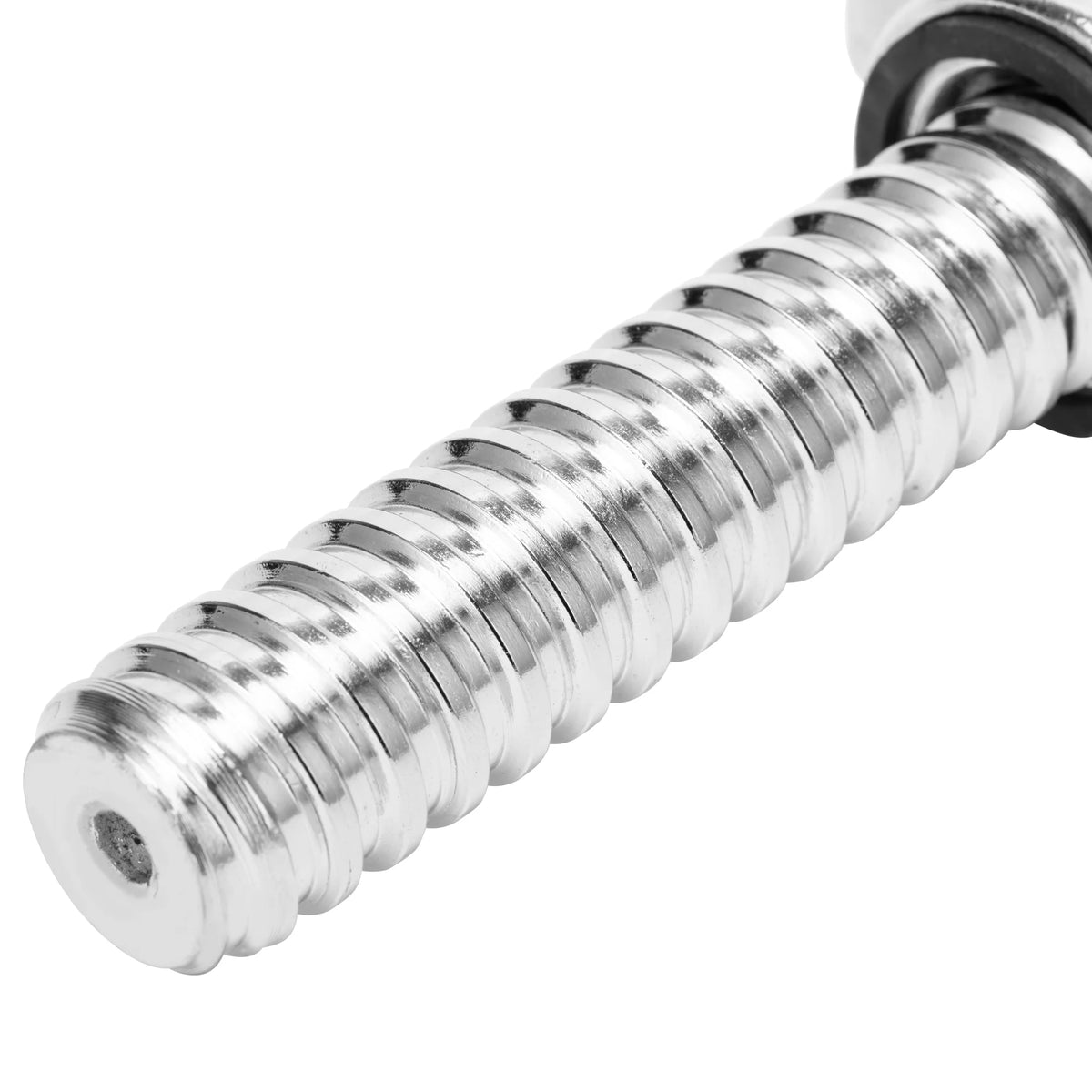 20" Solid Stainless Steel Chrome Threaded Dumbbell Bars with Spinlock Collars J76525