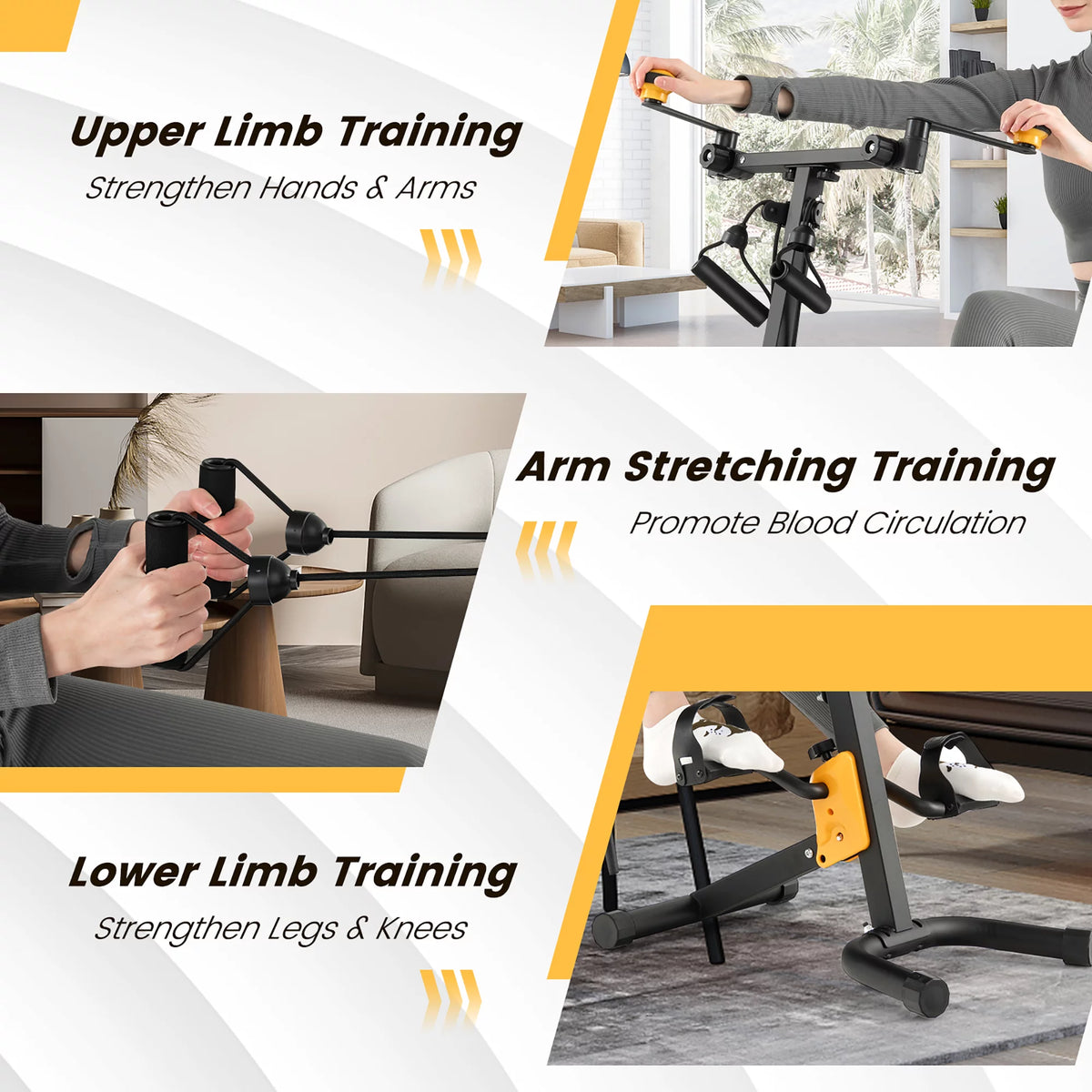 Folding Pedal Exercise Bike with Adjustable Resistance U859119