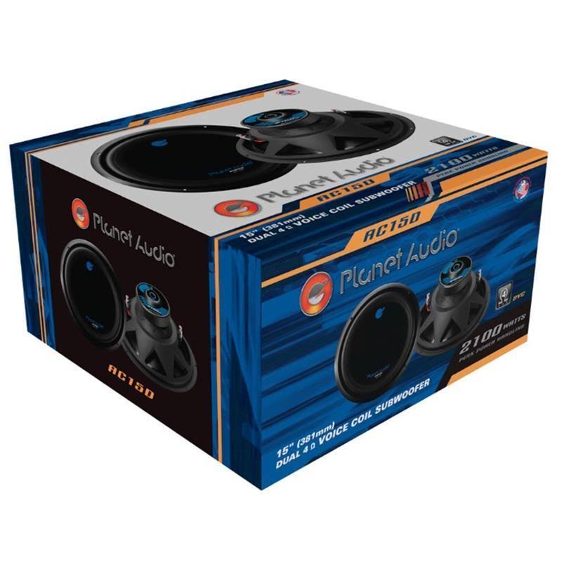 15-inch 2100W Car Power Subwoofer DVC 4 Ohm 2-Pack D680215
