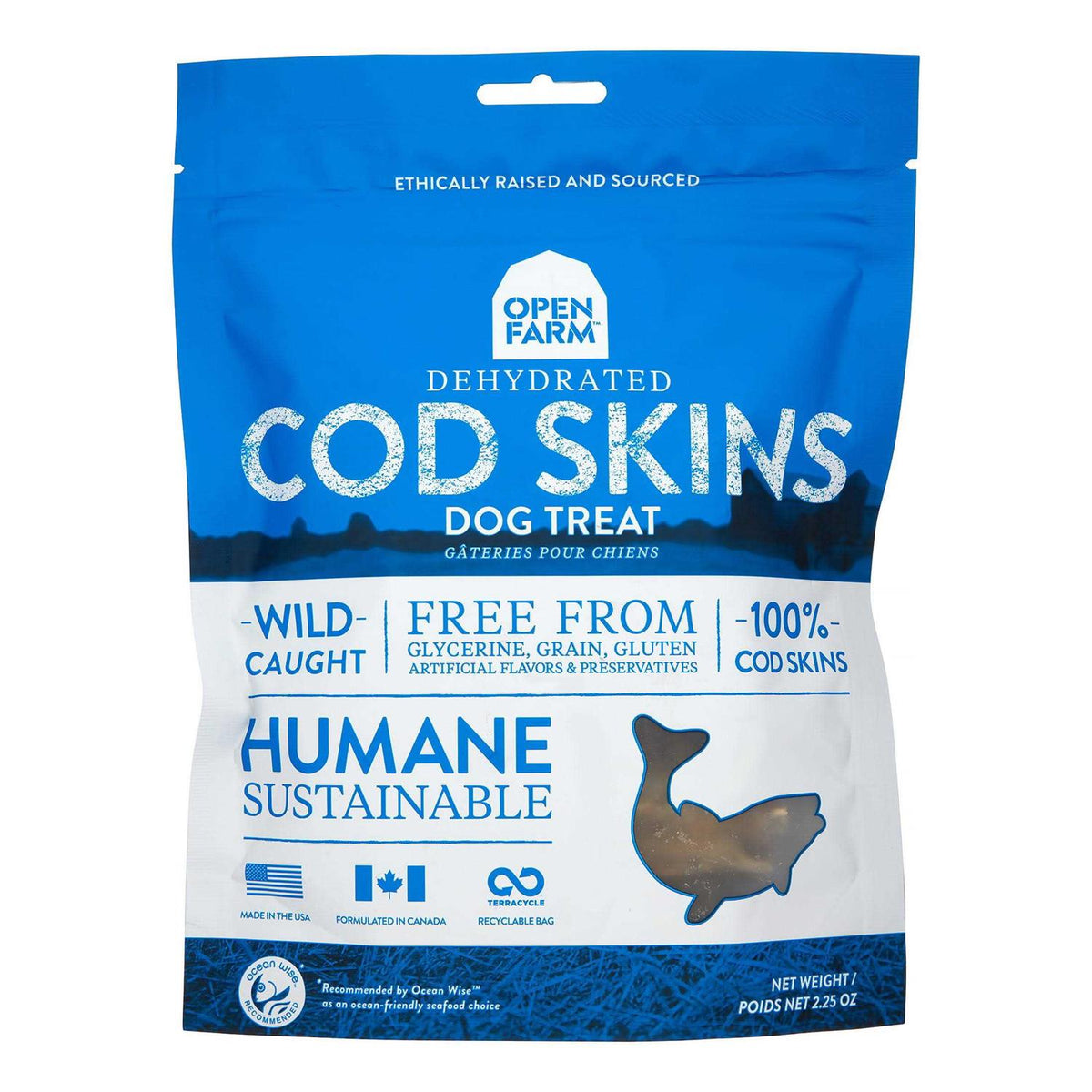 Cod Skins Dehydrated Dog Treats C72804